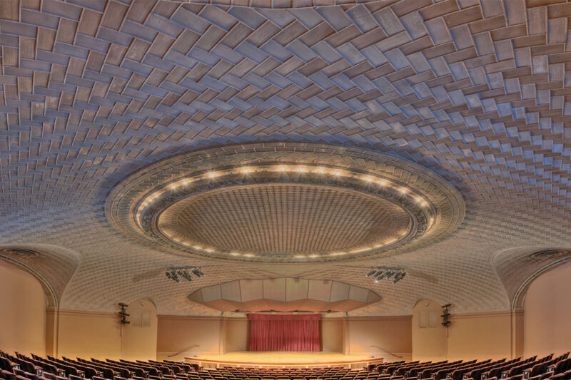 zoomed in view of the ceiling at the Baird Auditorium in Washington, D.C.
