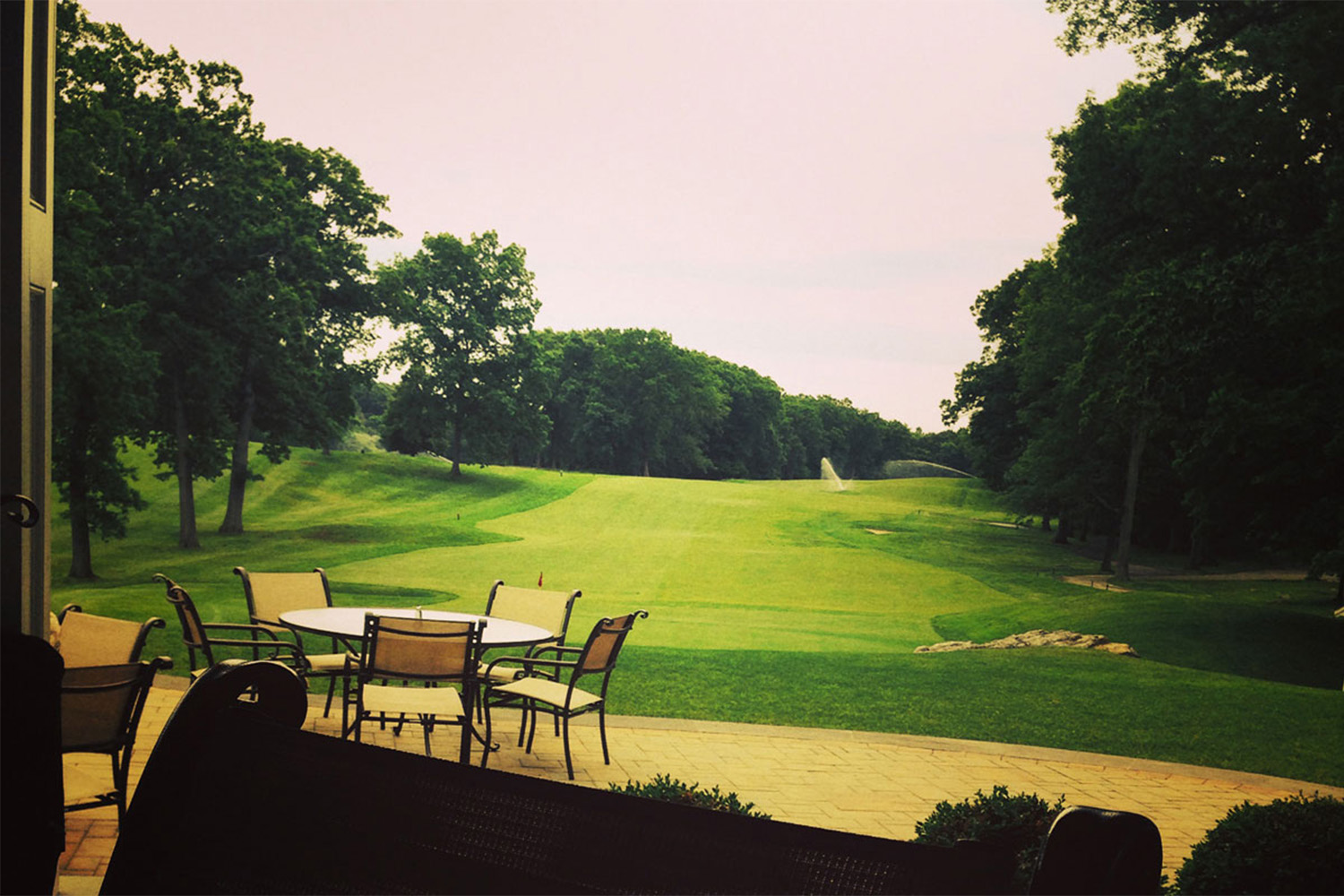 A great view off the patio of the Charles River Country Club at Mass Building Congress' 65th Annual Golf Outing.
