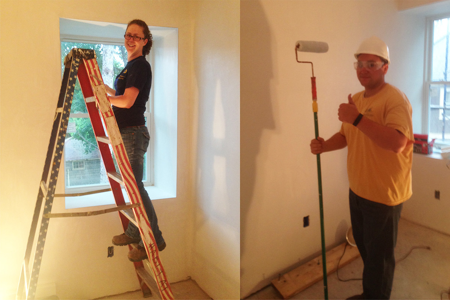 Maria and Joe painting