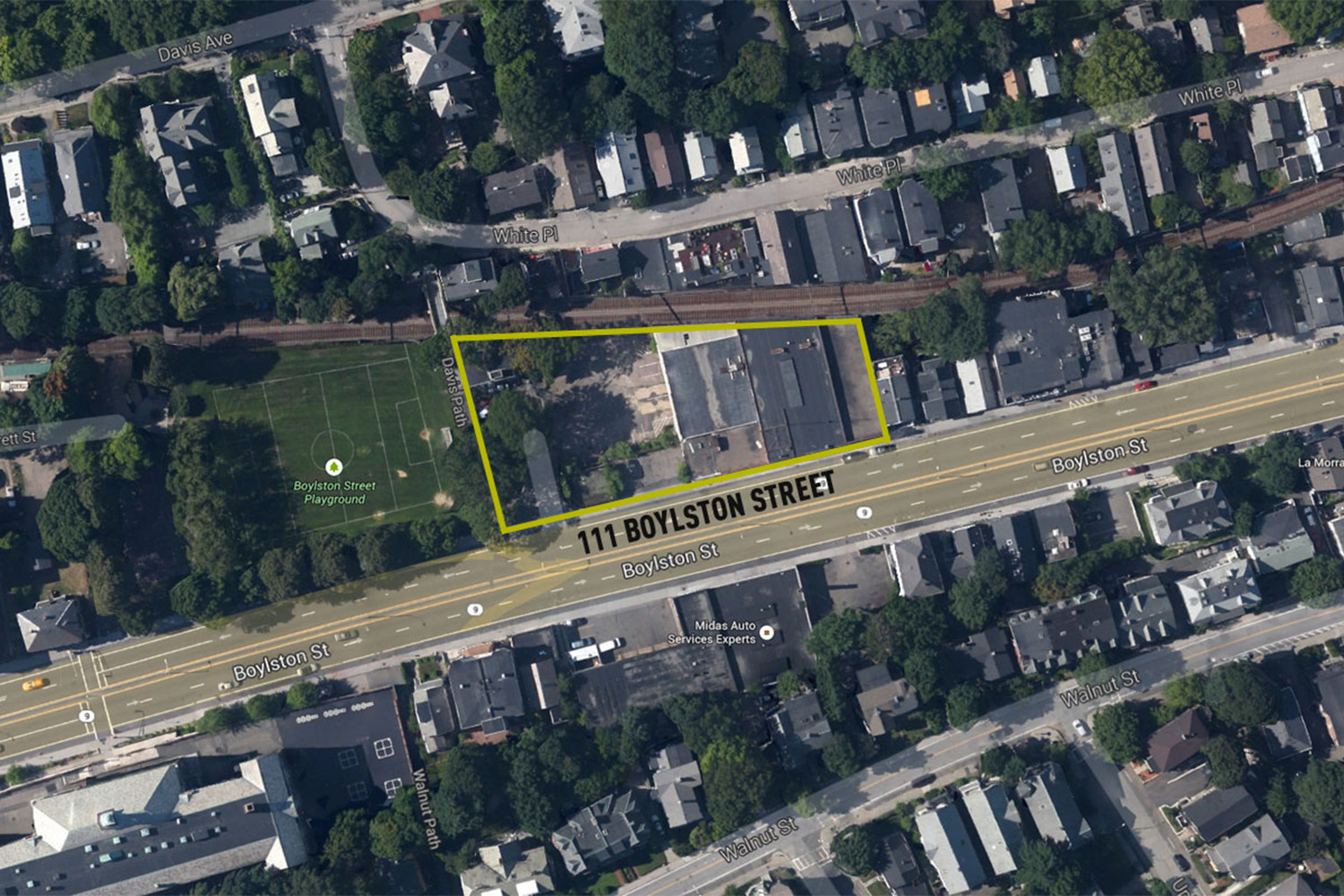 aerial view of proposed construction site for Homewood Suites 