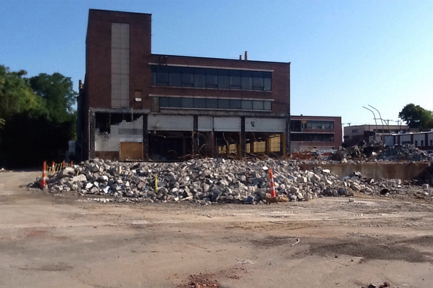 65 Grove Street with rubble out front 