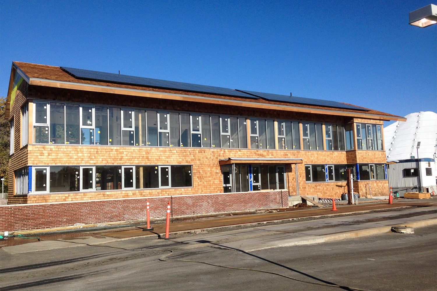 Exterior view of Rock Chapel Marine during construction 