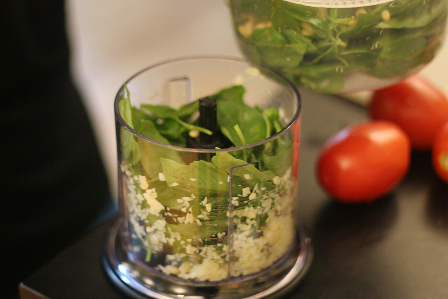 pesto dip in a blender