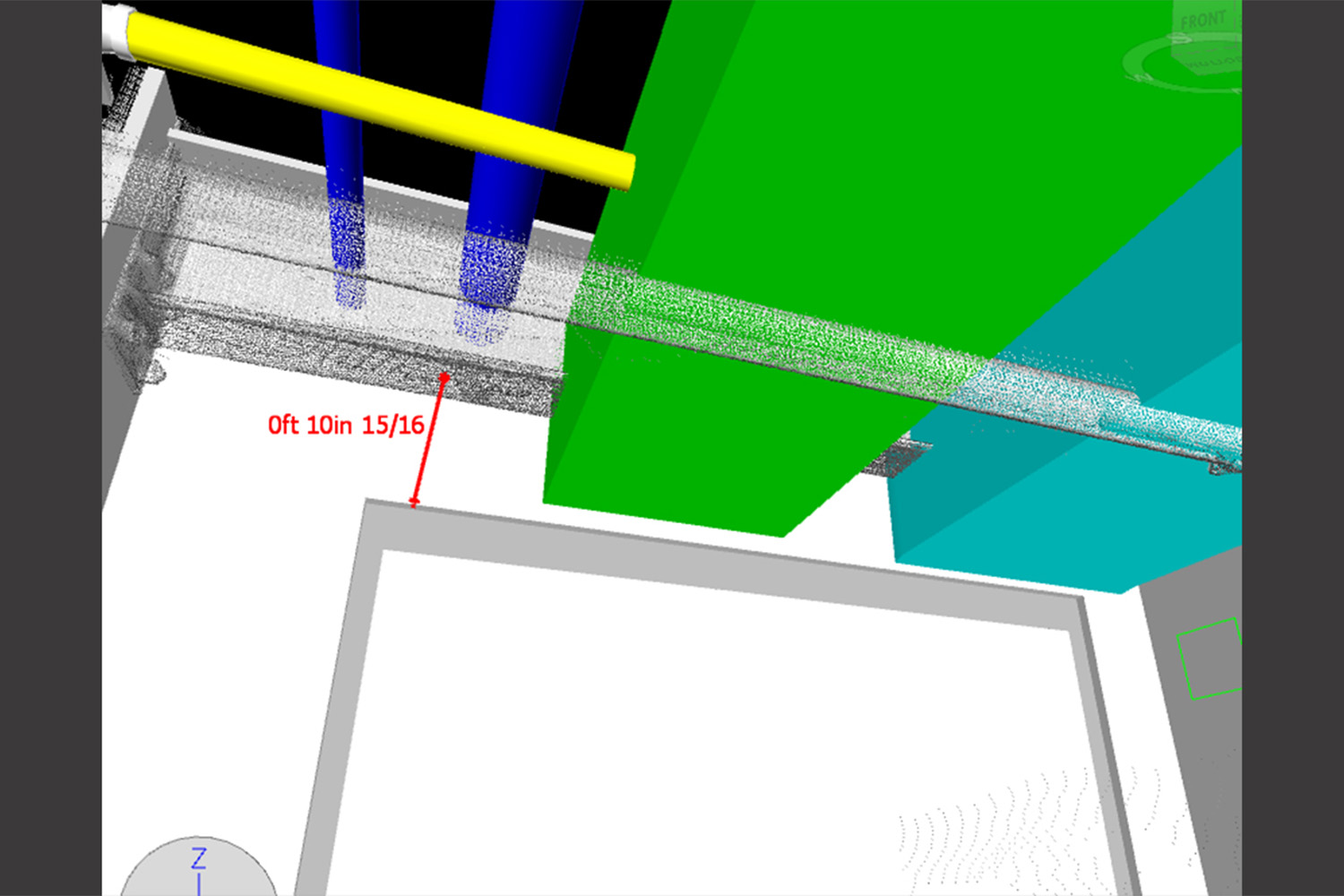 Laser scan and digital overlay of structural deck 