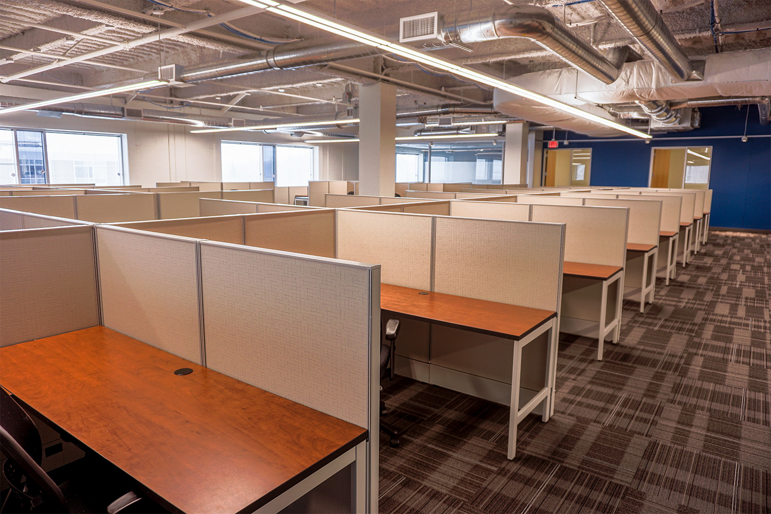 rows of cubicles at the Sovos Compliance Office 