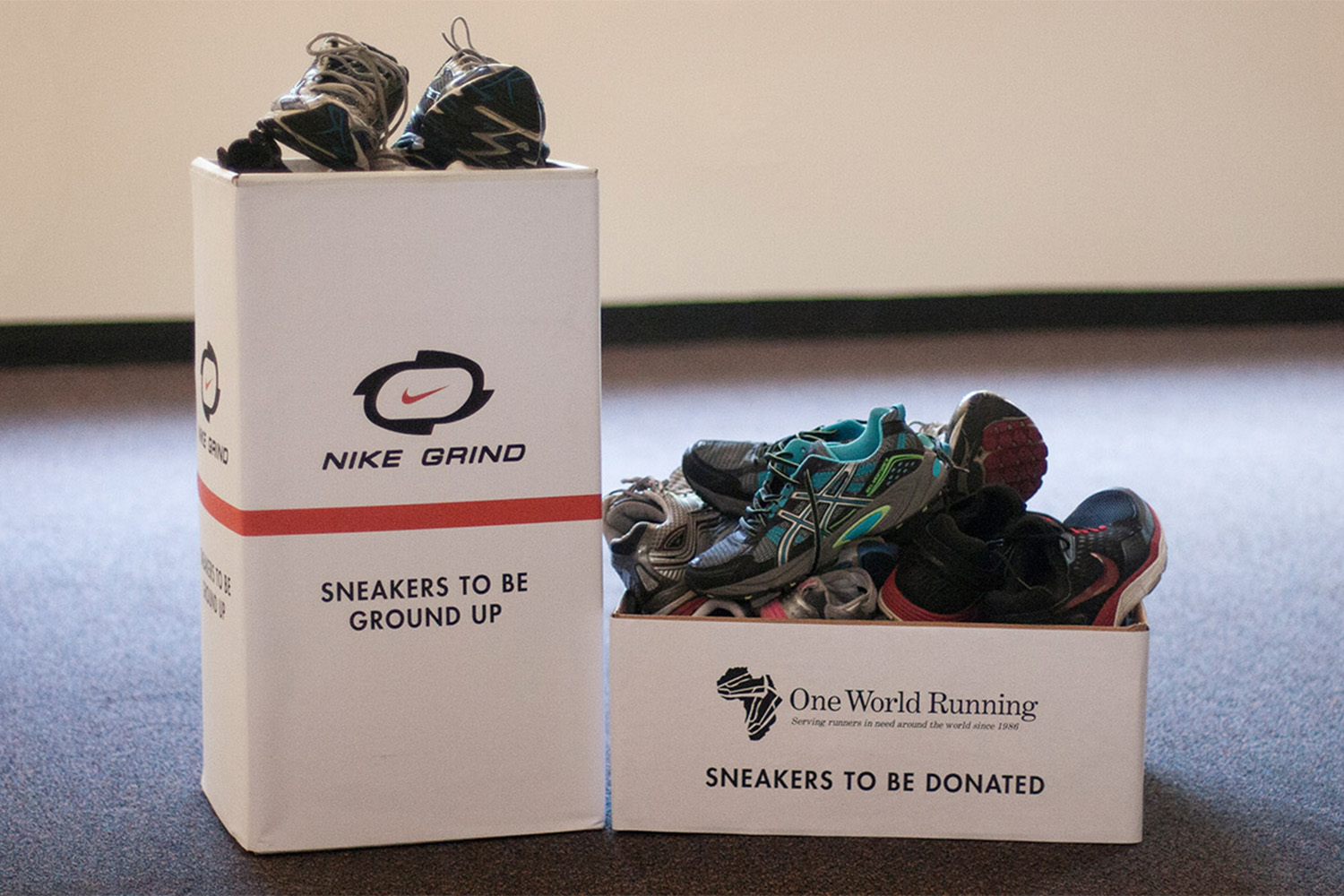 sneaker donations in shoe boxes