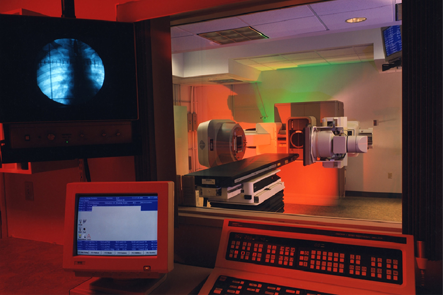 View from window looking into MRI vault in the South Suburban Oncology Center