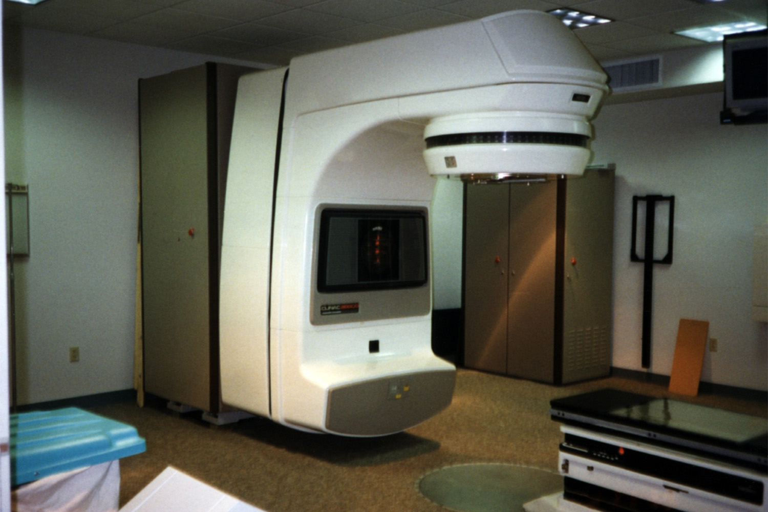 view of MRI machine from oncology center 