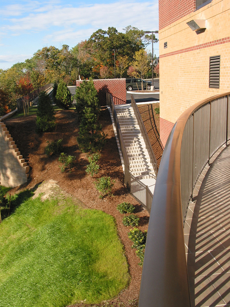 View of outside of hotel, seen from balcony 