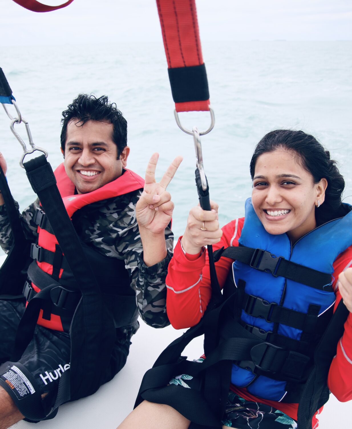 Rinkesh parasailing through the West Keys, Florida