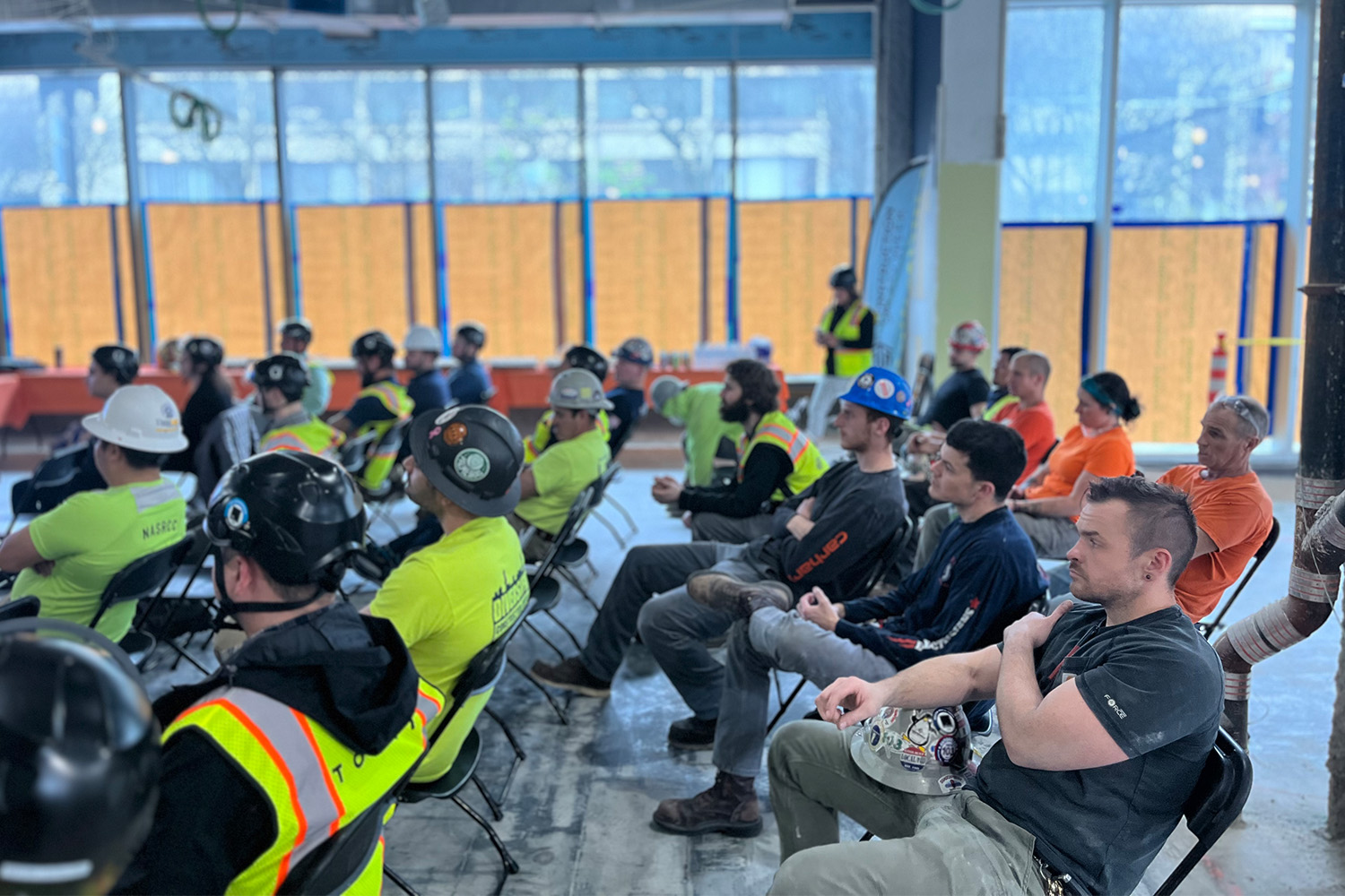 TOCCI employees in attendance at the 1515 Construction Safety Week event at BMC 
