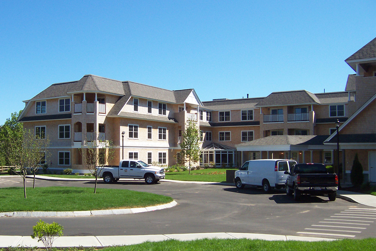 view of the Orleans Place senior living facility, seen from across the street 