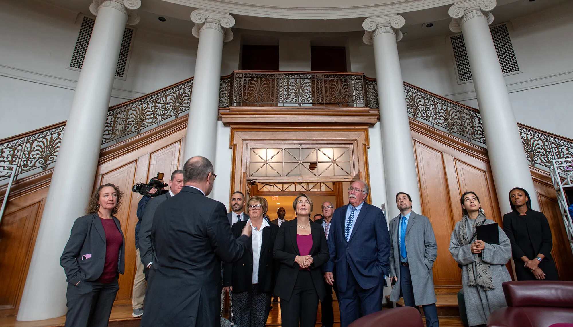 Gov. Maura Healey Visits Worcester Courthouse Lofts