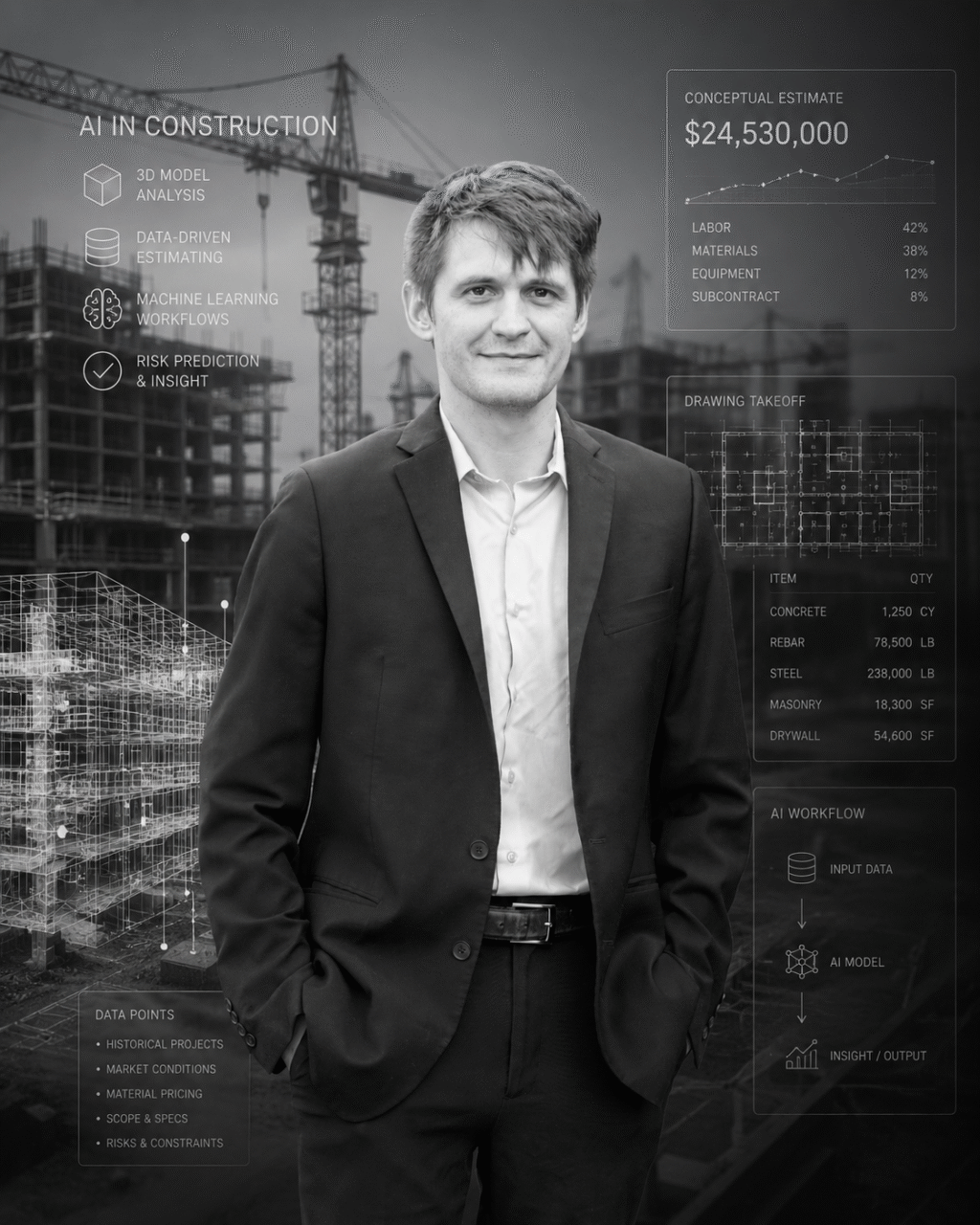 Pavel Savine has been watching artificial intelligence develop since 2014, back when it was still primarily a research discipline, when breakthroughs were measured in academic papers and the construction industry wasn't paying attention at all.
